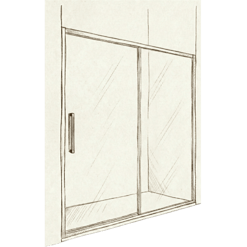 Mamparas frontales una puerta