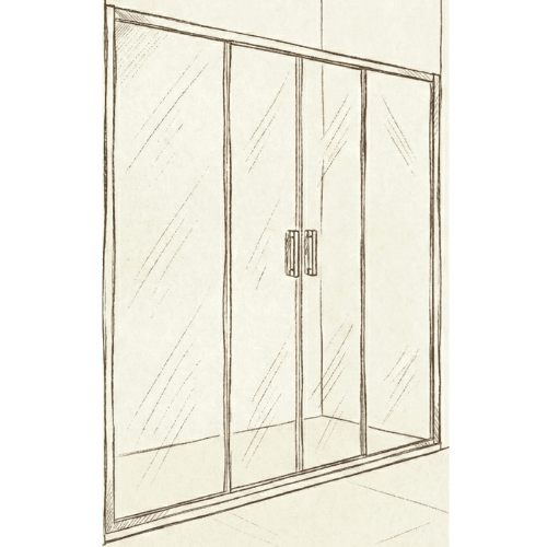 Mamparas frontales dos puertas